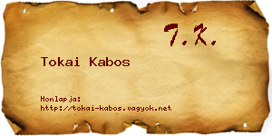 Tokai Kabos névjegykártya